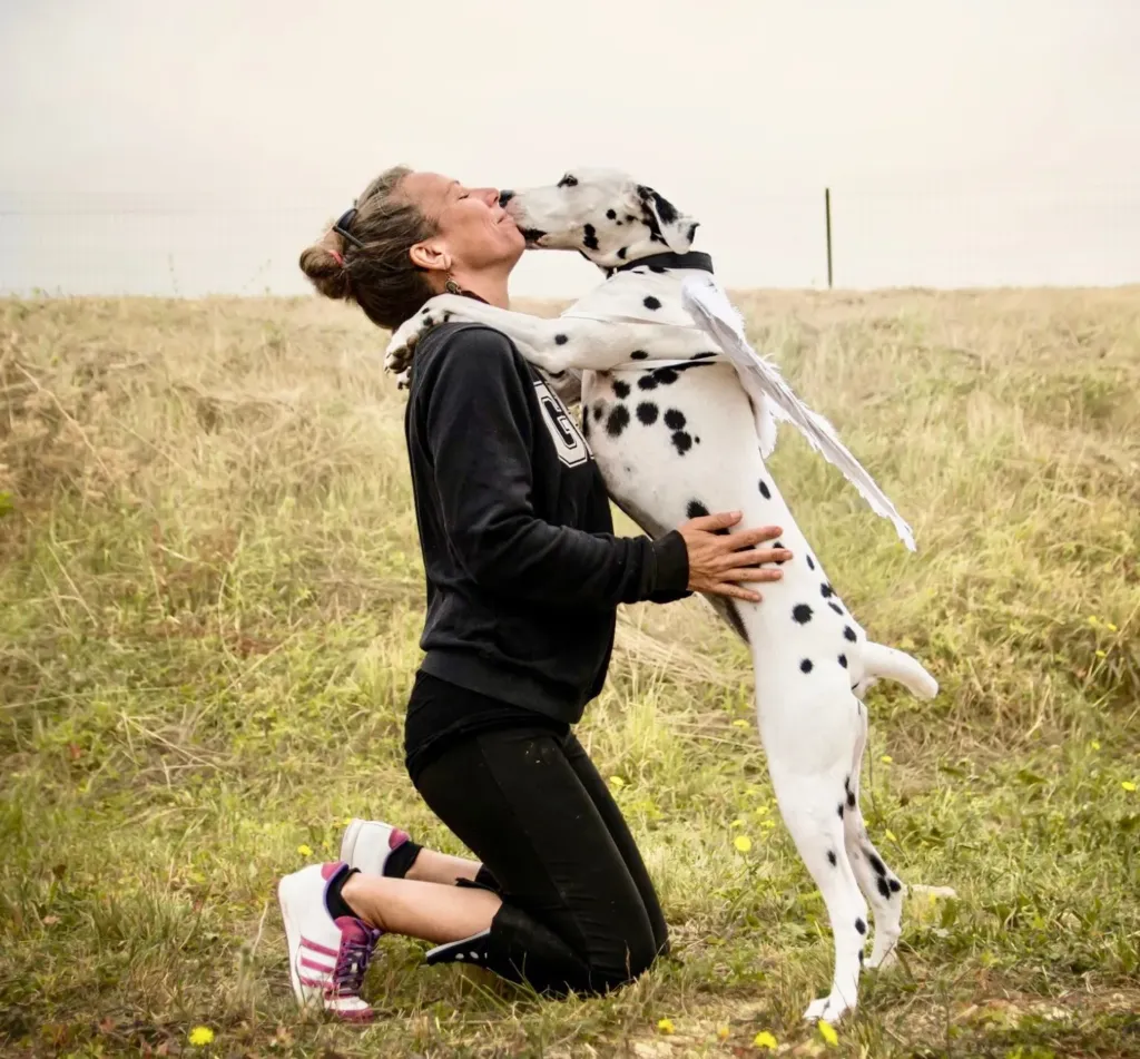 Stefany et Haby, la dalmatienne à l'origine de My Karma Dog