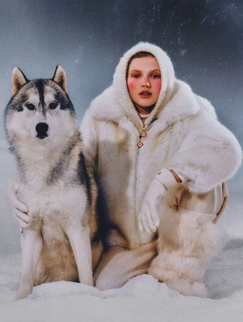 Chien posant lors d'un shooting photo